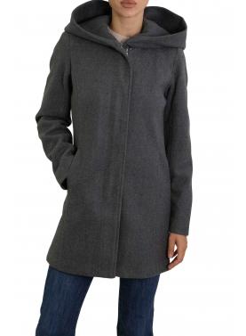 Cappotto con cappuccio e zip Only 